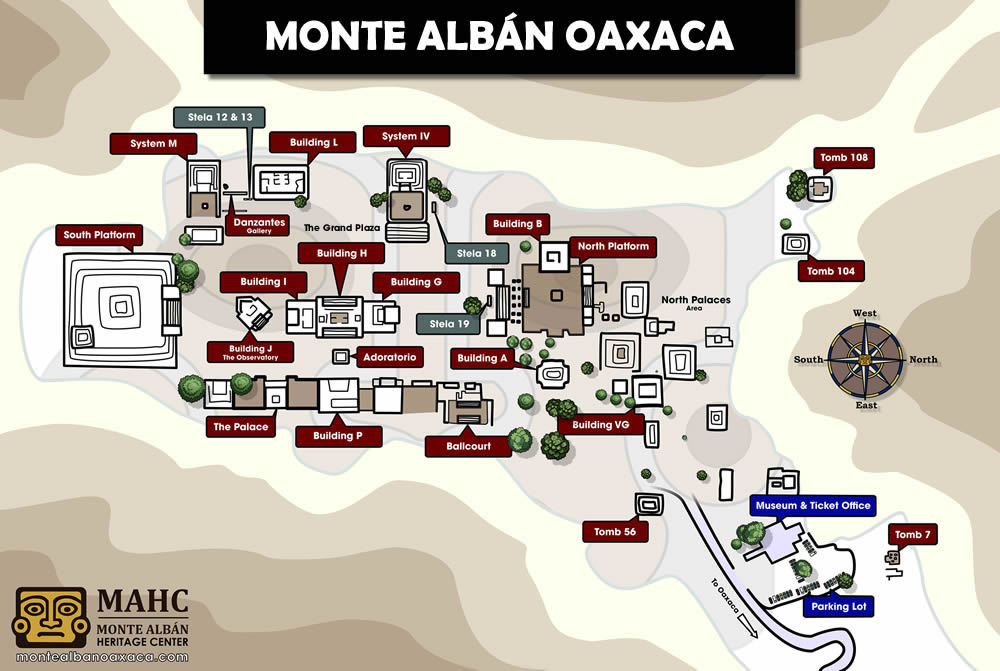 2025 MAHC Monte Albán Tourist Map