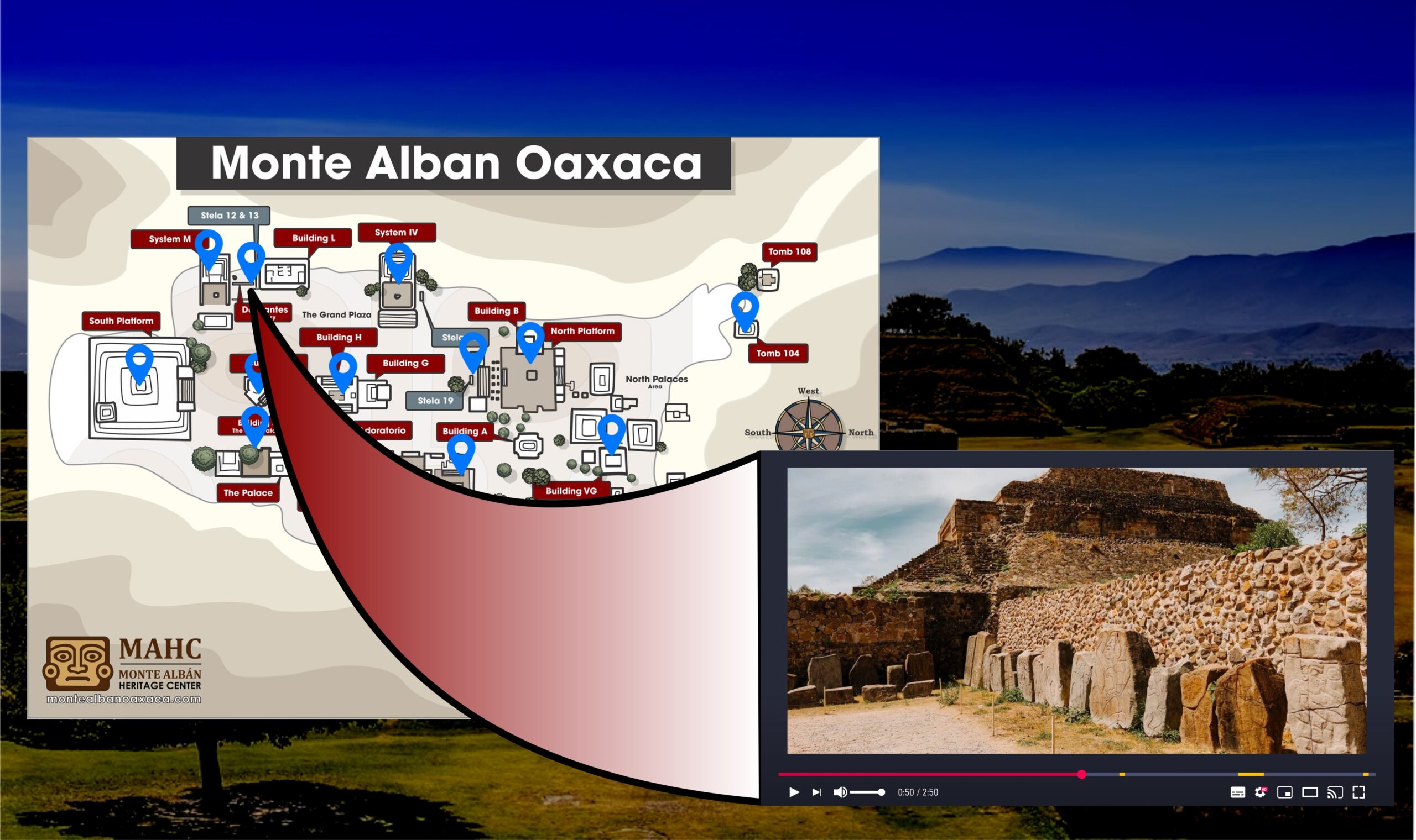 First ever interactive map for Monte Albán