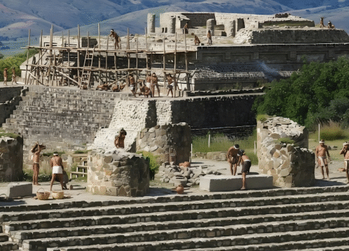 ¿Quiénes construyeron Monte Albán?