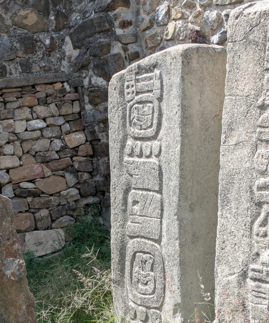 Stelae 12 and 13 - Monte Alban Oaxaca