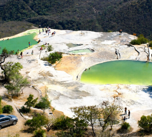 How far is Hierve el Agua from Oaxaca city?